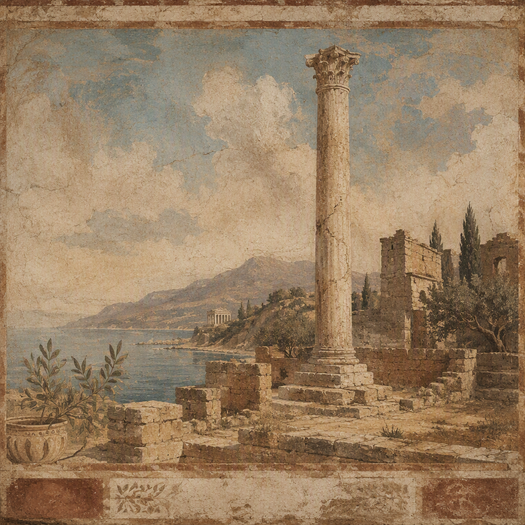 Pompeiusin pylväs muinaisen historian raunioilla