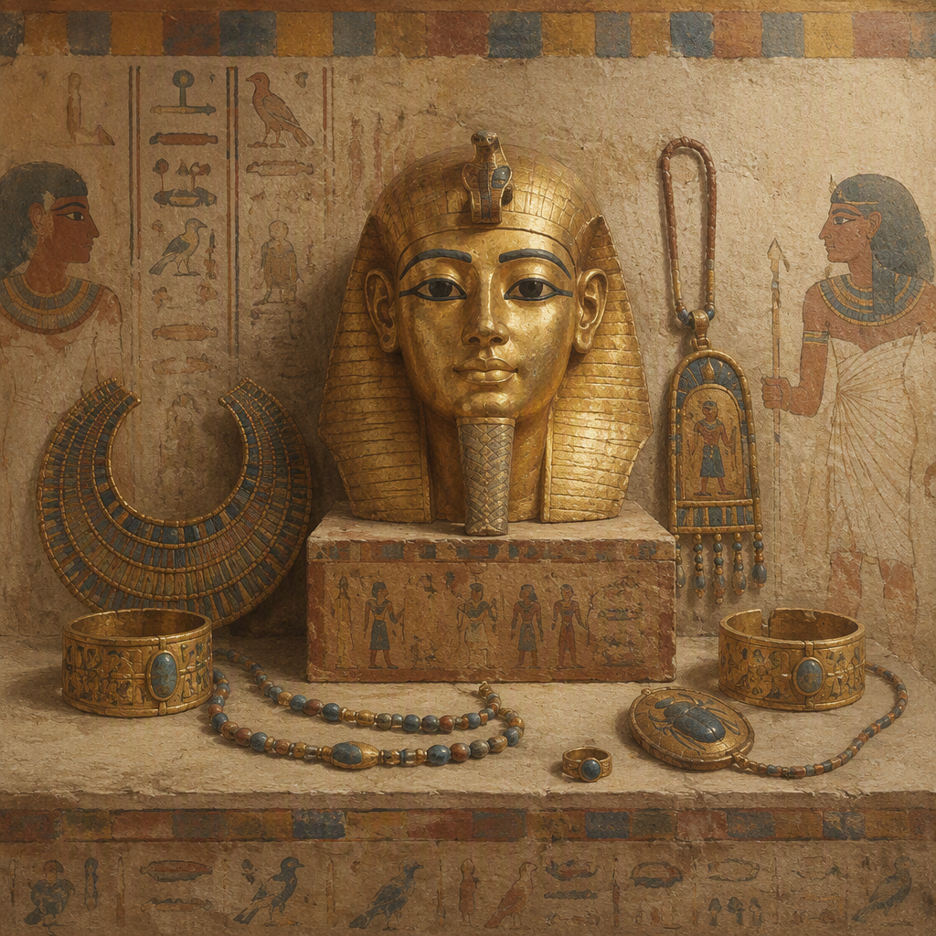 Muinaisen Egyptin kultaiset korut ja aarteet Muinaisen Egyptin kultaiset korut ja aarteet