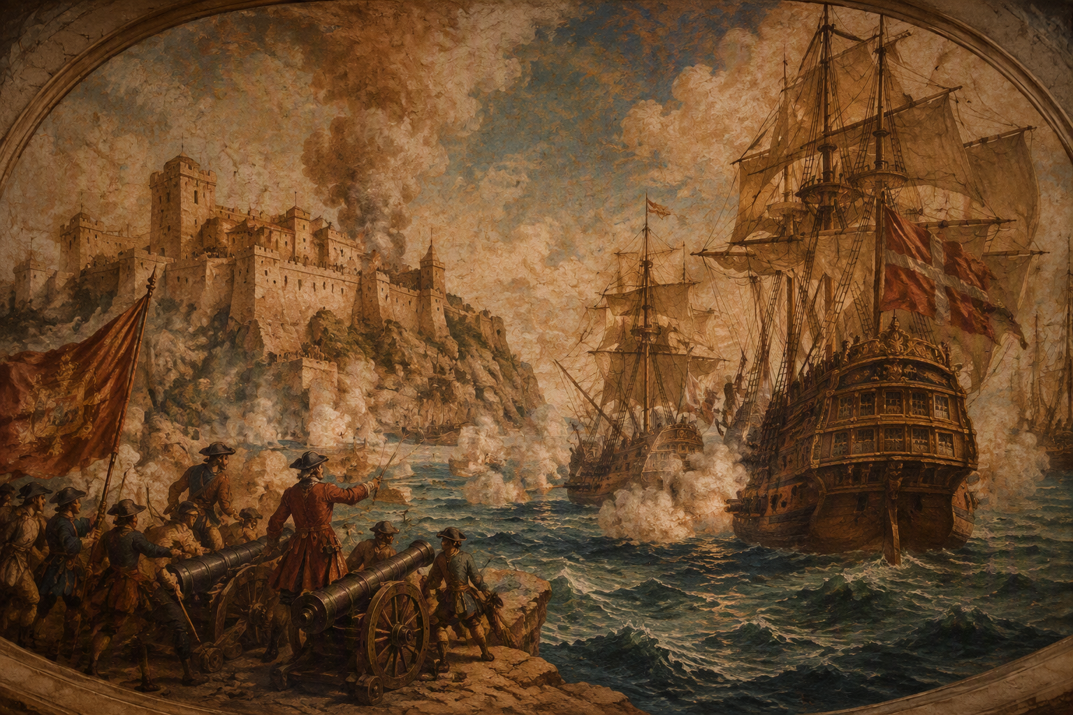 Historiallinen meritaistelu Gibraltarin edustalla