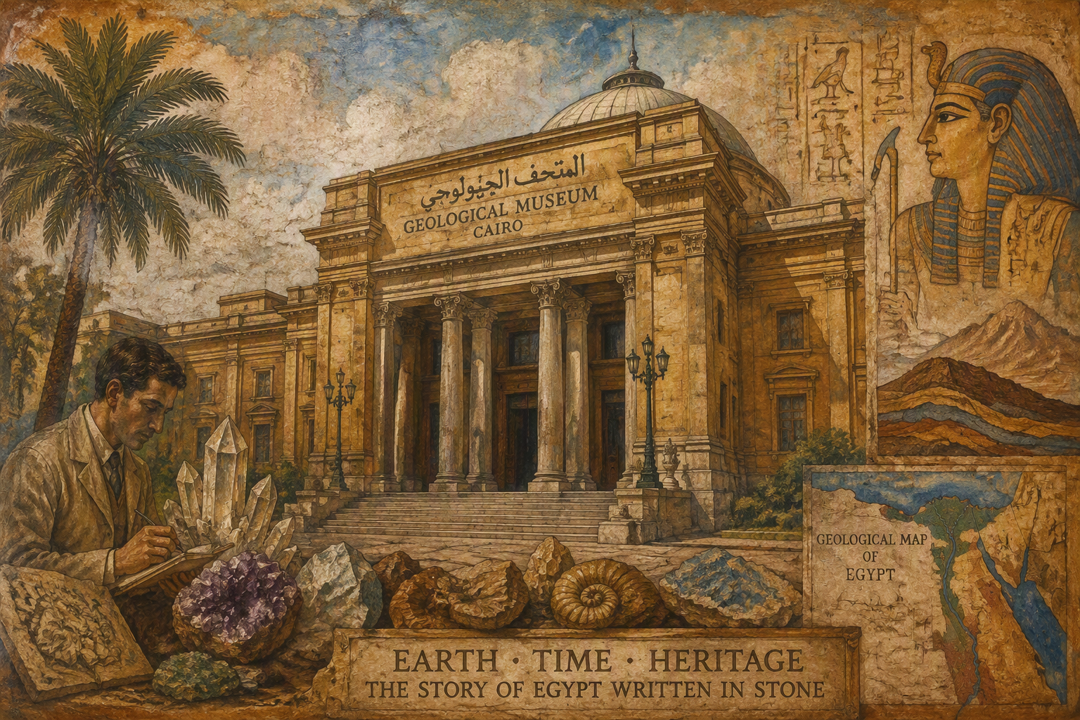 Kairon geologisen museon historiallinen rakennus Kairon geologisen museon historiallinen rakennus