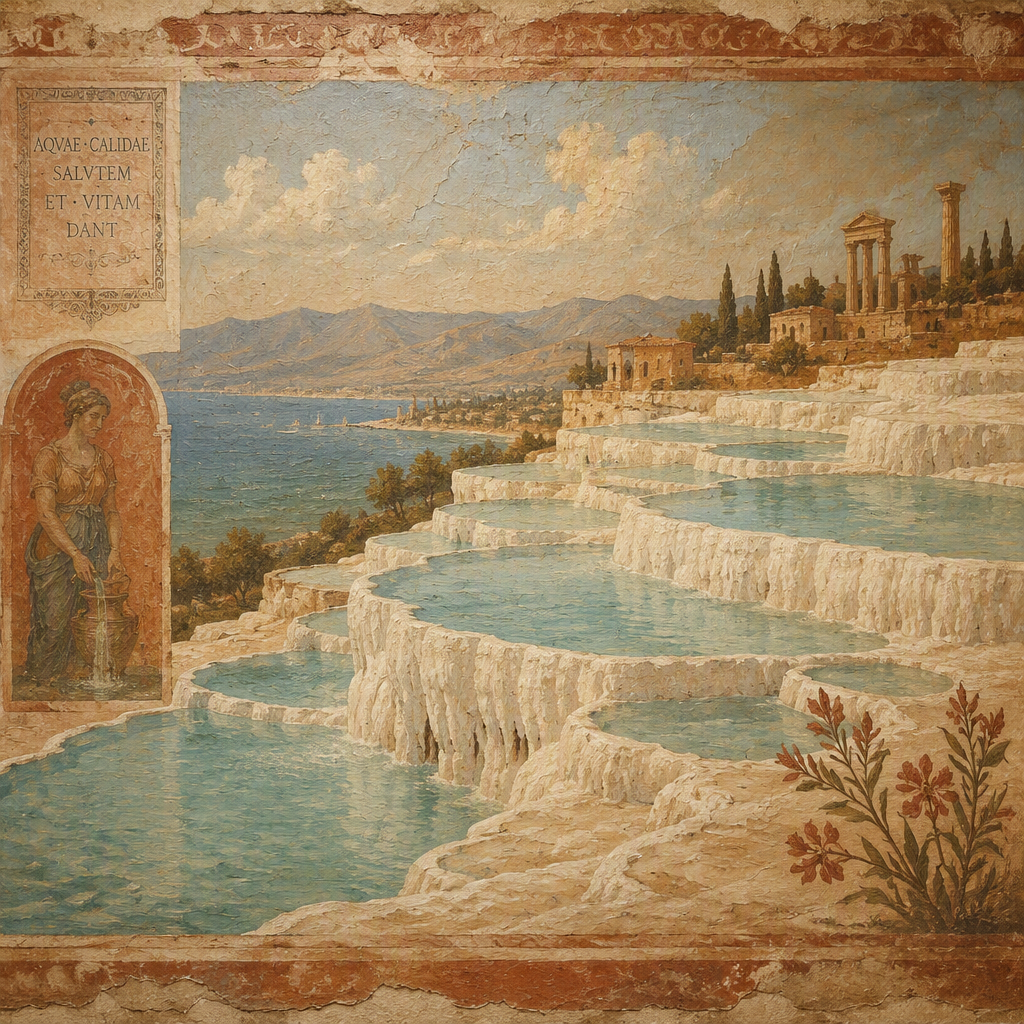 Pamukkale valkoiset kalkkiterassit