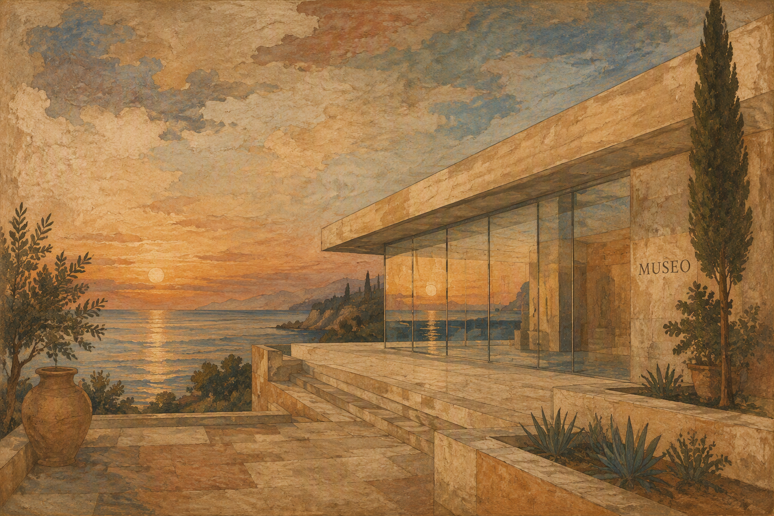Moderni museorakennus Marseille-Vieux-Portin satamassa Moderni museorakennus Marseille-Vieux-Portin satamassa