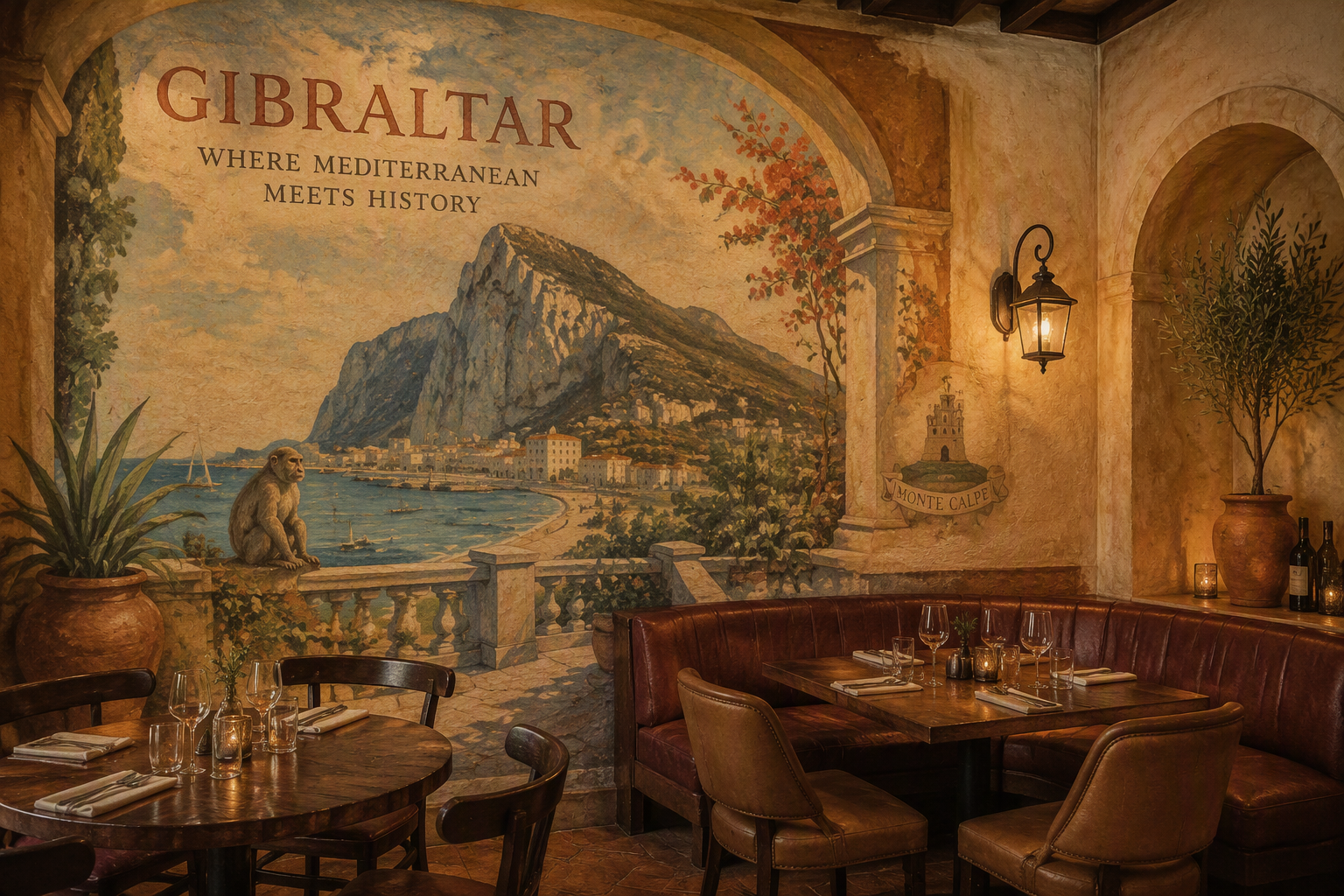 Moderni ja viihtyisä ravintola Gibraltarin keskustassa Moderni ja viihtyisä ravintola Gibraltarin keskustassa