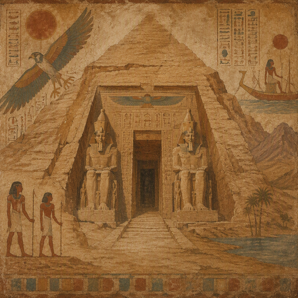 Pyramidin suuaukko ja kapea sisäänkäynti